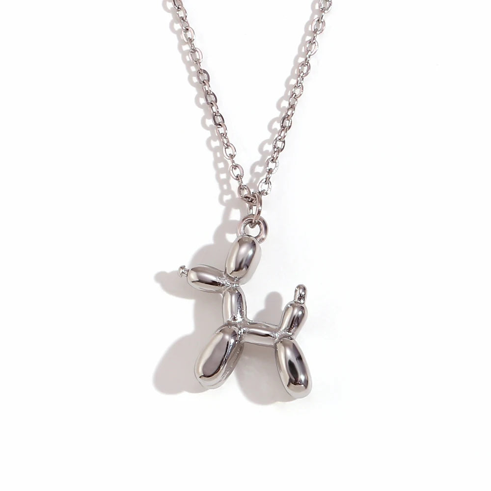 Puppy Silhouette Pendant — Waterproof Stainless Steel