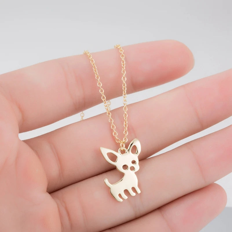 Chihuahua Silhouette Pendant — Stainless Steel