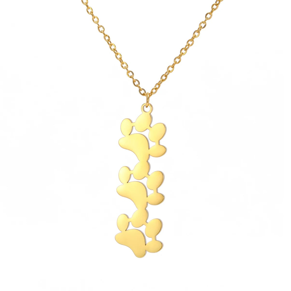 Paw Outline Pendant — Stainless Steel