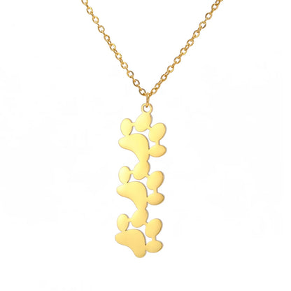 Paw Outline Pendant — Stainless Steel