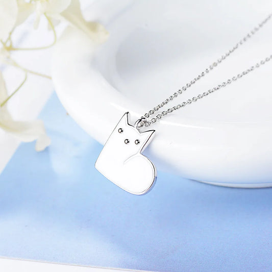 Luna’s Grace — Sterling Cat Pendant