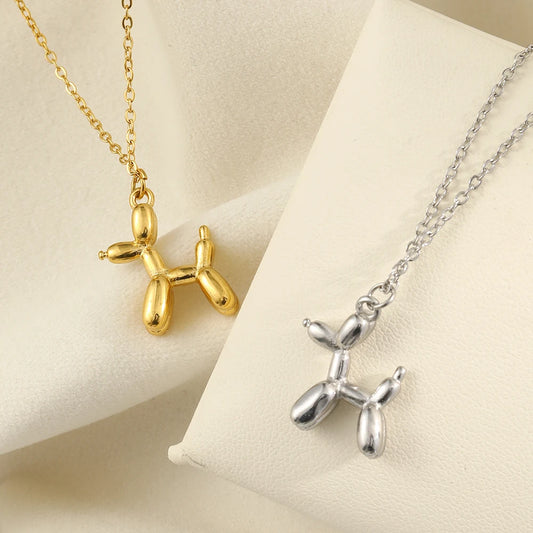 Puppy Silhouette Pendant — Waterproof Stainless Steel