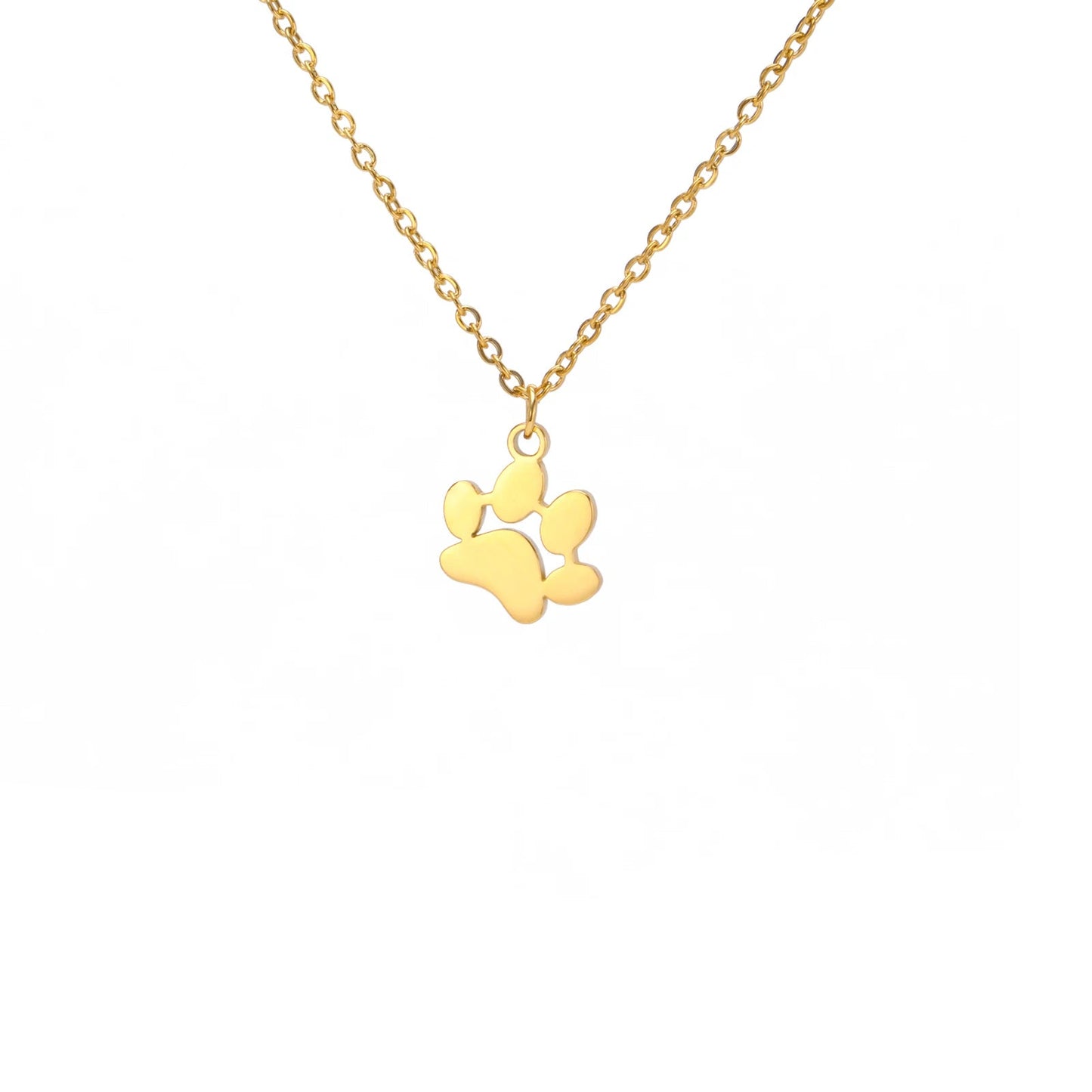 Paw Outline Pendant — Stainless Steel