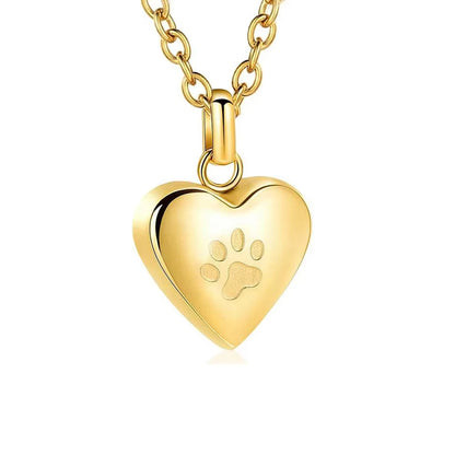 Pawprints In My Heart™ Ashes Necklace – Memorial Paw Heart Pendant